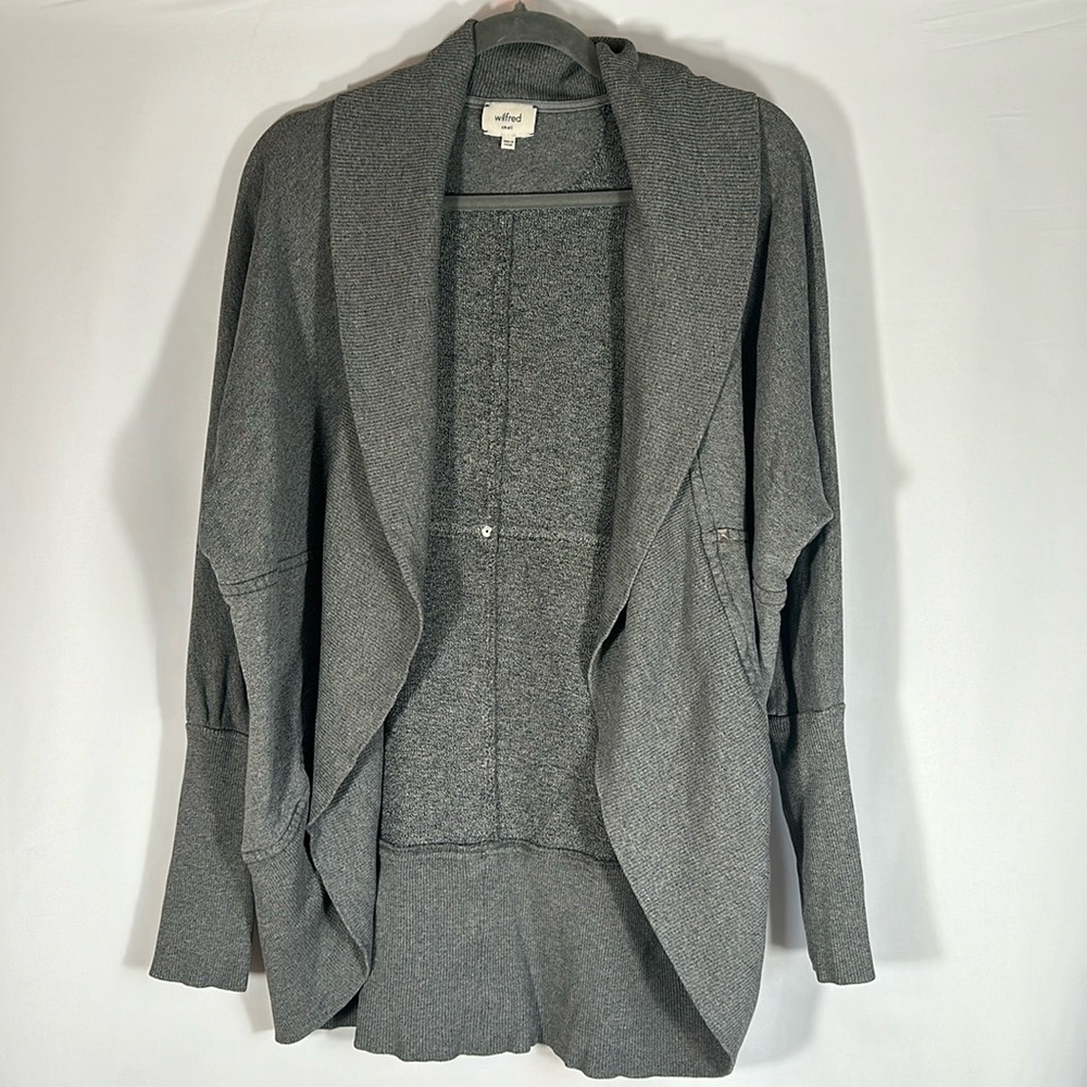 Wilfred Grey Casual Asymmetrical Cardigan